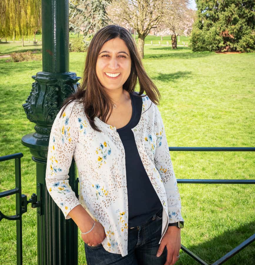 Woman standing in a park